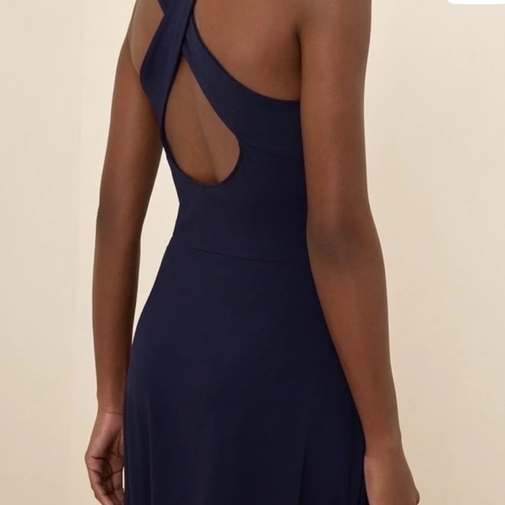 PACT Fit and Flare Open Back Maxi Dress NWT Size L - Picture 2 of 2